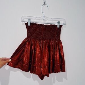 Red sparkly shorts